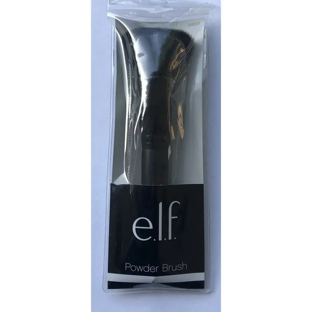 Elf Makeup Brushes Black Fan Stipple Powder Synthetic Vegan Friendly Lot of Four